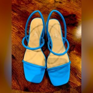 Blue heels with straps